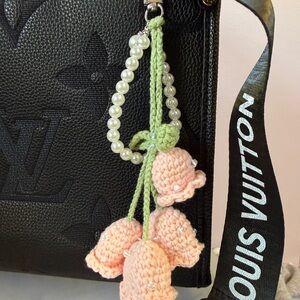 Pink Crochet Purse Charm